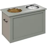 PawHut Hundefutterstation mit abnehmbaren Näpfen und Stauraum D08-021V00