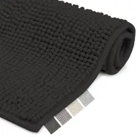 Elegance Beautissu Badmat Antislip 70x100cm Beaumare WR - Douchemat Zwart Badmat - WC Tapijt, Vloermat voor Douche of Badkamer