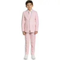 Opposuits kostuum Lush lichtroze Jongens Polyester Reverskraag Effen - maat 110/116
