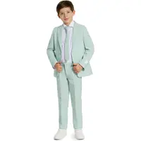 Opposuits kostuum Daily petrol/mintgroen Jongens Polyester Reverskraag - maat 122/128