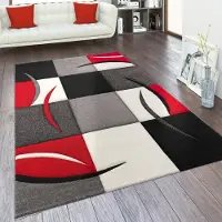 Paco Home Vloerkleed Woonkamer In Versch. Kleuren En Afmetingen Ruitpatroon Strepen 3D-Design Korte Pool 160x230 cm