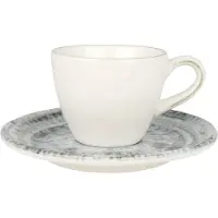 Bonna Espresso kopjes & schotel odette porselein set van 6