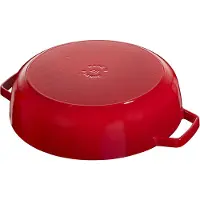 Staub Sauteerpan met 'Chistera drop structure' 28 cm - kers
