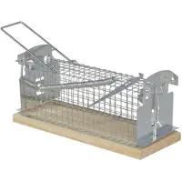 Merkloos Alma Garden Diervriendelijke muizenval - 1x stuks - zilver - metaal - 15 x 6 cm - Knaagdierenbestrijding