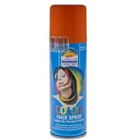 Merkloos Carnaval verkleed haar verf - oranje - busje 111 ml - Haarspray - Verkleedhaarkleuring