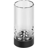 DECOR WALTHER Tandenborstelhouder Club SMG Kristal Mat Zwart Transparant
