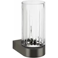 DECOR WALTHER Tandenborstelhouder Century WMG Wandmodel Kristal Mat Donker Metaal Gesneden