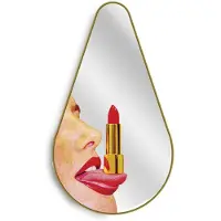 Seletti Gold Frame Pear Spiegel Tongue