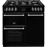 Belling Farmhouse 90 DFT Range cooker Gaskookplaat Zwart