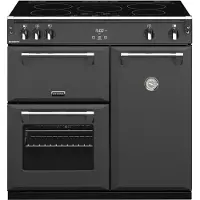 Stoves Richmond S900 EI antraciet fornuis 5-pits inductie fornuizen - kleur antraciet dubbele oven zuinig beide ovens A - 90 cm breed inductiefornuis