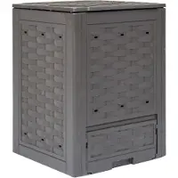 vidaXL Compostbak 300 l 60x60x83 cm kunststof rattan bruin