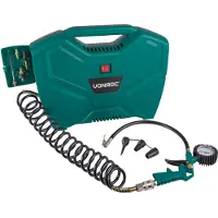 Vonroc Draagbare Compressor – 1100W – 8 bar – Olievrij – 180 l/m – Incl. 11 accessoires