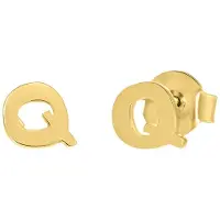 Lucardi Oorbellen 'Buchstabe' goud