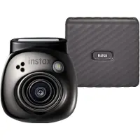 Fujifilm INSTAX PAL digital camera, Gem Black + printer Link WIDE, Mocha Gray