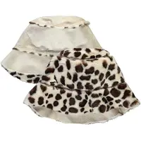 Street Called Madison reversible imitatiebont muts bruin/ecru Beige Meisjes Polyester