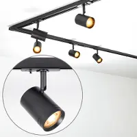 LumenXL 1-fase railsysteem set van 3 meter met Jamie spots, zwart