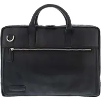 Plevier Vintage London Koffer RFID-bescherming Leer 41 cm Laptop compartiment zwart
