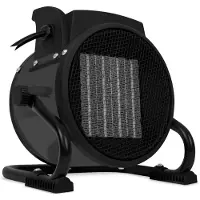 Vonroc Elektrische ventilatorkachel 1000W/2000W – keramisch - grijs