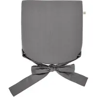 Dutch decor - JAVA - Stoelkussen 40x40 cm - met lint - Charcoal gray - antraciet