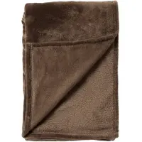Dutch decor - MARLEY - Plaid 150x200 cm - zachte fleece deken - extra dik - Chocolate Martini - donkerbruin