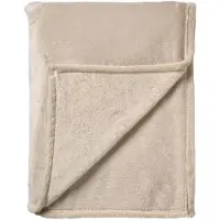 Dutch decor - MARLEY - Plaid 150x200 cm - zachte fleece deken - extra dik - Pumice Stone - beige