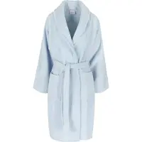Casilin - Badjas Teddy voor Dames en Heren - Maat S - Sauna badjas Voor Volwassen - Met riem - Badstof, Fleece, Katoen - Absorberend - Wasmachinebestendig - Lichtblauw, Blauw