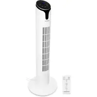 Vonroc Luxe Ventilator - Torenventilator – hoogte 86 cm – Incl. afstandsbediening - 3 snelheden – zwenkfunctie - 15 uurs timer - wit