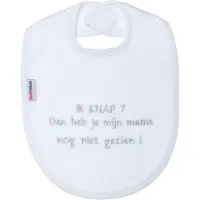 Petit villain Wit/Grijs 'Ik Knap? Dan Heb Je Mijn Mama Nog Niet Gezien' Slab