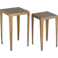 Ptmd bijzettafel rivva - 32x32x55cm set van 2