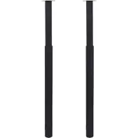 vidaXL Tafelpoten telescopisch 710-1100 mm zwart 2 st