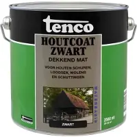 Tenco Houtcoat Mat - Zwart - 2,5L