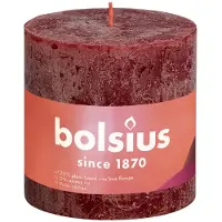 Bolsius Stompkaars Rustiek Shine Bordeaux 62 Uur D 10 H 10 Cm
