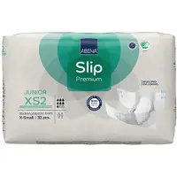 Abena Incontinentie Slip Premium XS2 Junior - Eendelig Verband ter Bescherming van Zwaar Urineverlies en (Dunne) Ontlasting - Perfecte Aansluiting door Flexibele Sluitstrips - 128 Stuks