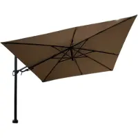 Borek Vrijhangende zweefparasol taupe Barletta 3x3 m