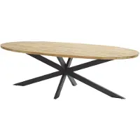4SO Taste Prado Dining Tafel Teak Antracite Ellipse 240 x 115 cm