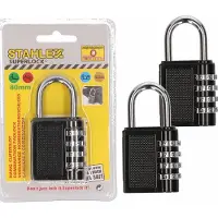 Benson 3x 4 cijferig hangslot / cijferslot 40 mm - Hangsloten
