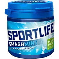Sportlife smashmint pot - extreem frisse suikervrije kauwgom - 4x102g