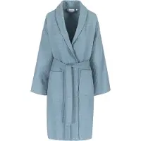Casilin - Badjas voor Dames en Heren - Maat S - Sauna Wafelbadjas Voor Volwassen - Met riem - Katoen - Absorberend - Wasmachinebestendig - Blauw