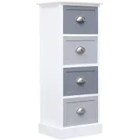 vidaXL Bijzetkast 35x30x90 cm paulowniahout
