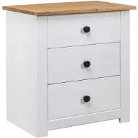 vidaXL Nachtkastje Panama Range 46x40x57 cm grenenhout wit