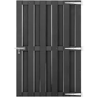 vidaXL Poort 100x150 cm HKC grijs