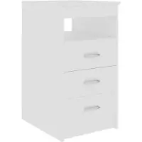 vidaXL Ladekast 40x50x76 cm bewerkt hout wit