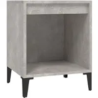 vidaXL Nachtkastje 40x35x50 cm betongrijs