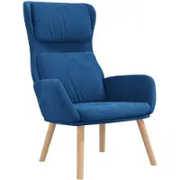 vidaXL Relaxstoel fluweel blauw
