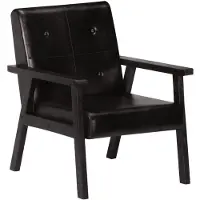 vidaXL Fauteuil echt leer zwart