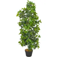 vidaXL Kunstplant met pot laurierboom 120 cm groen