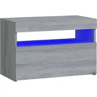 vidaXL Nachtkastje met LED-verlichting 60x35x40 cm grijs sonoma eiken