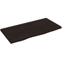 vidaXL Wandschap 80x40x2 cm behandeld massief eikenhout donkerbruin