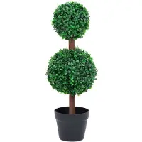 vidaXL Kunstplant met pot buxus bolvorming 60 cm groen