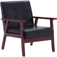 Super Merchant Fauteuil kunstleer zwart